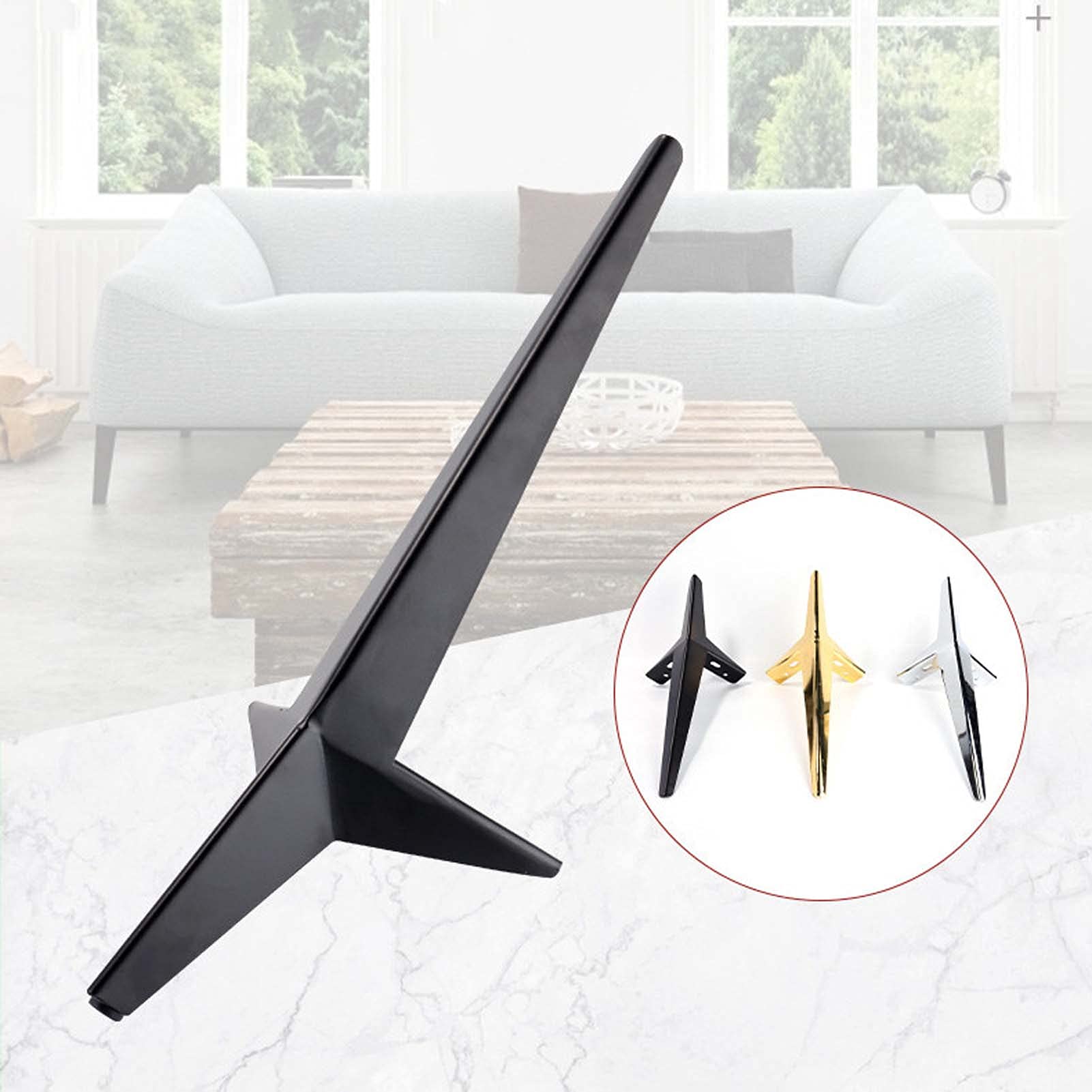 Piedi per Mobili in Metallo, Gambe per Mobili Cucina, Piedini per Mobili Acciaio, Gambe da Tavolo Industrial, Altezza 15 Cm, per Armadio, Divano, Sedia, Tavolino