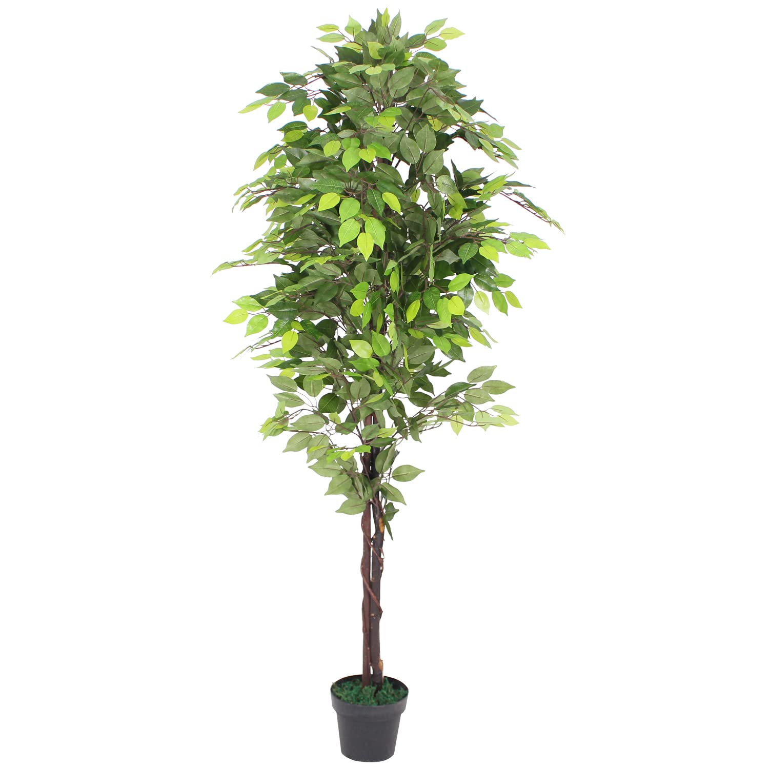 Ficus Plante Artificielle 180cm avec Bois Véritable Decovego