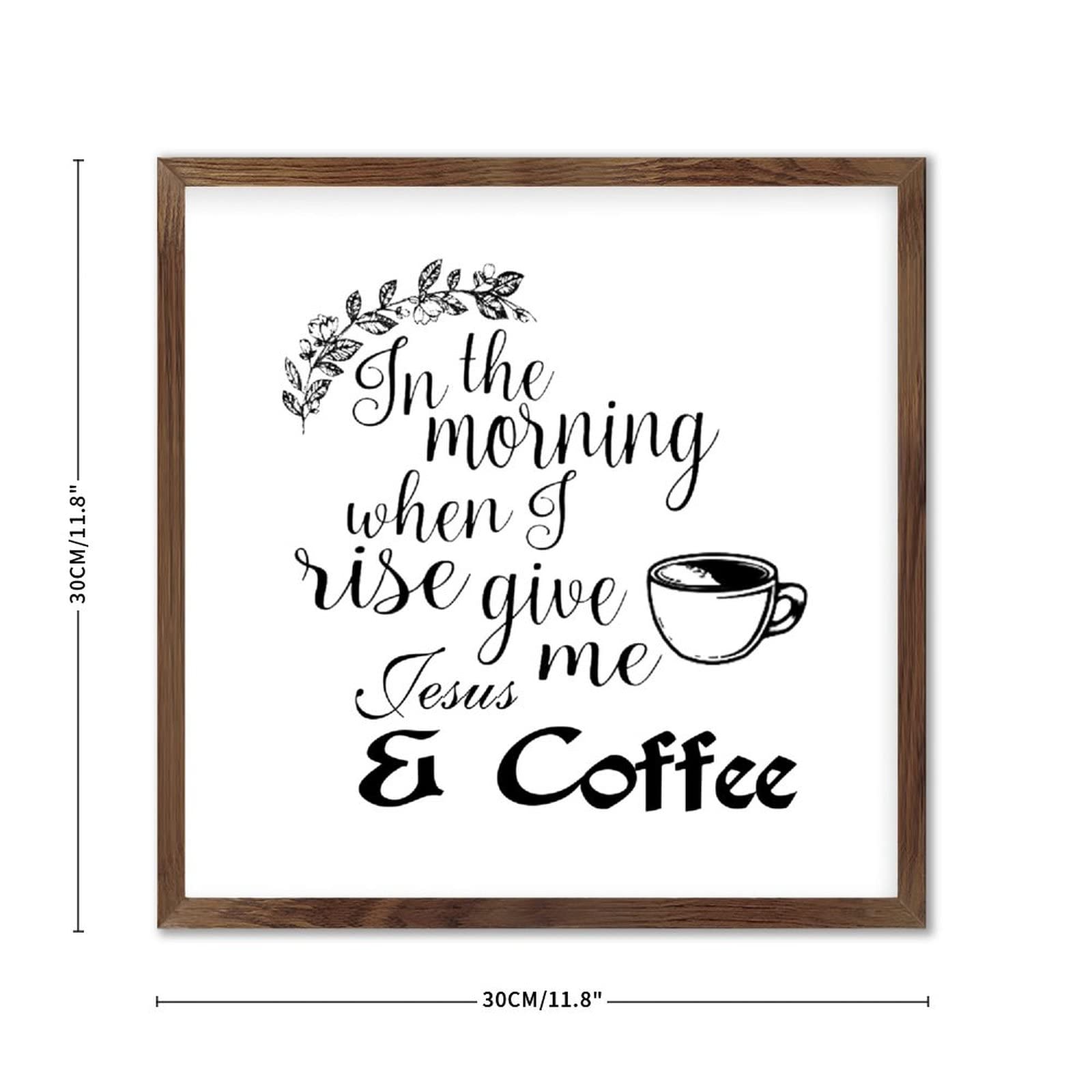 Targa In Metallo Vintage 20x30 Cm Con Scritta 'All I Need Is A Cup Of Coffee And Jesus' – Decorazione Da Parete - 5