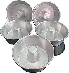 Kit 5 Forma Bolo Caseiro Pequeno 13 X 6,0 X 15,5 Cm Alumínio
