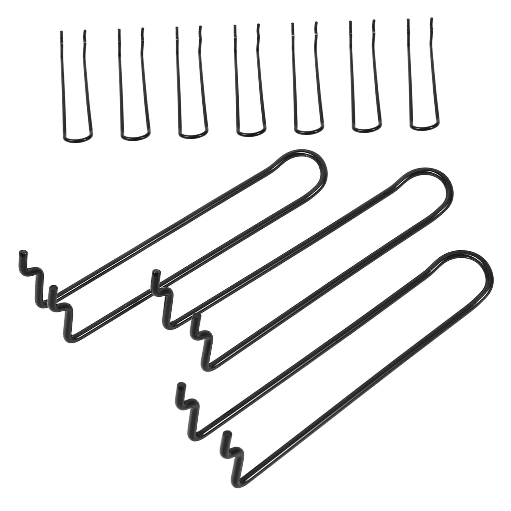 SOESFOUFU 10pcs Stainless Steel Pegboard Hooks for Hanging Tools Double Loop Pliers Organizer Garage Accessories Easy Install Heavy Duty