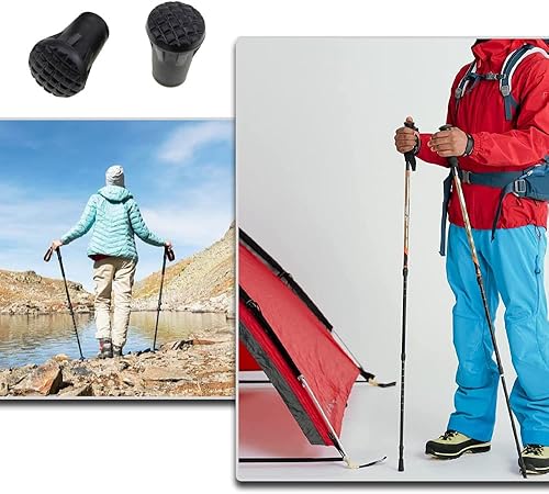 Miniatura 3 de 6 puntas de bastón de goma, puntas de bastón de repuesto, puntas de bastón para caminar resistentes, extremos de punta de goma para personas