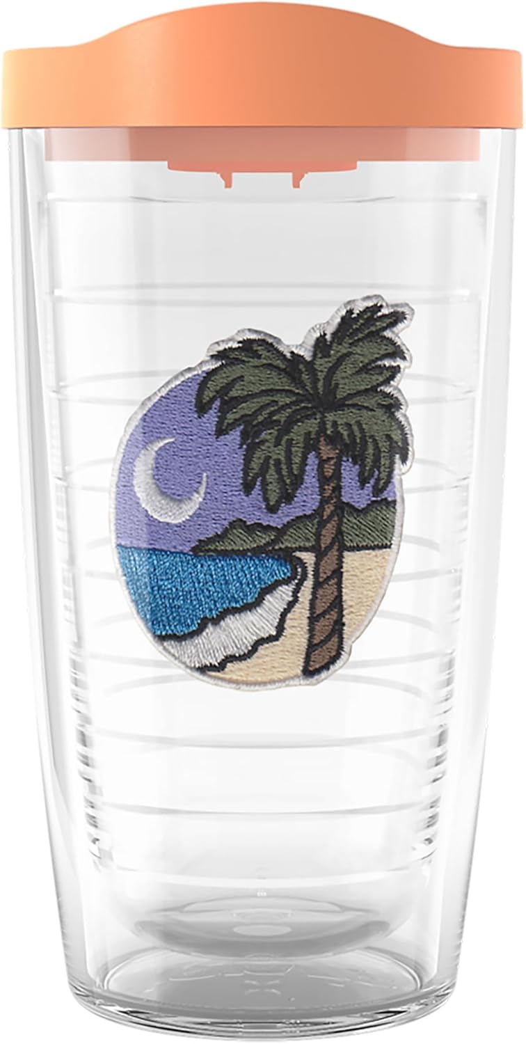 Tervis A Day In The Tropics Made in USA Double Walled Insulated Tumbler Travel Cup Keeps Drinks Cold & Hot, 16oz, Eve