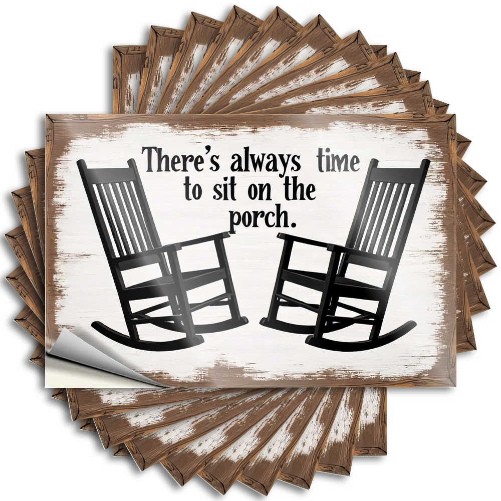 Relaxation On The Porch: Time to Sit Down Sticker Patio Decorations Outdoor Self Adhesive | Good Tumbler Vinyl Sticker Pack for Dart(6X9CM)