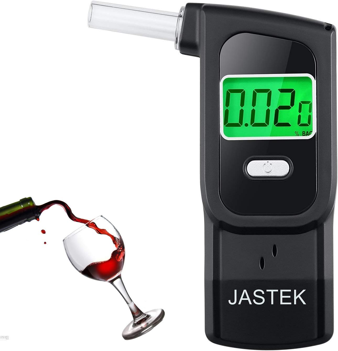 Breathalyzer, Portable Breath Alcohol Tester LCD Screen with 5 Mouthpieces for Personal Use