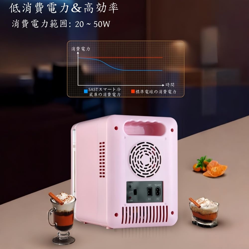 ミニ冷蔵庫 小型 冷蔵庫8L LED Amazon.co.jp: Zxm【多機能ミニ冷蔵庫】鏡面デザイン+静音運転 LEDの
