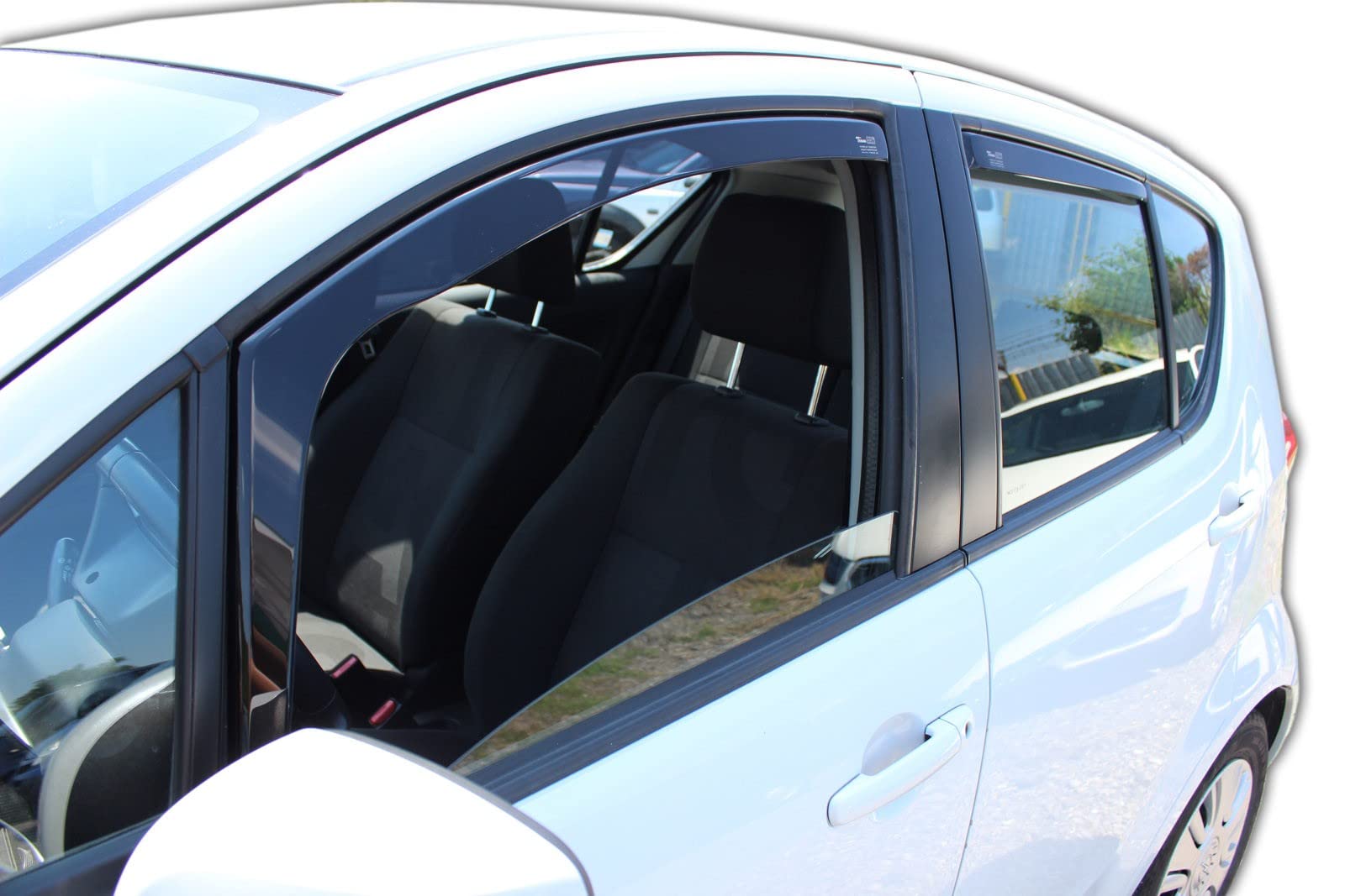 Deflettori D'Aria Heko Per Fiesta VI 5P 2002-2008 - Nero, Antivento E Antipioggia, Set 2 Pezzi