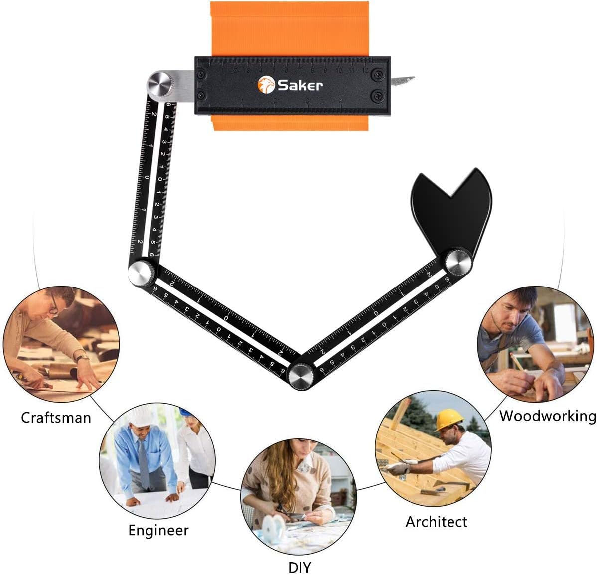 Saker Contour Gauge Profile Tool With Opening Locator