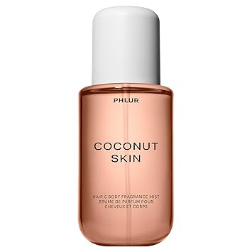 PHLUR Coconut Skin Body Mist, 8 Fl Oz Hair and Body Perfume for Women, Body Spray with Fresh Coconut, Caramel, and White Florals with Sandalwood & Salted Amber Fragrance