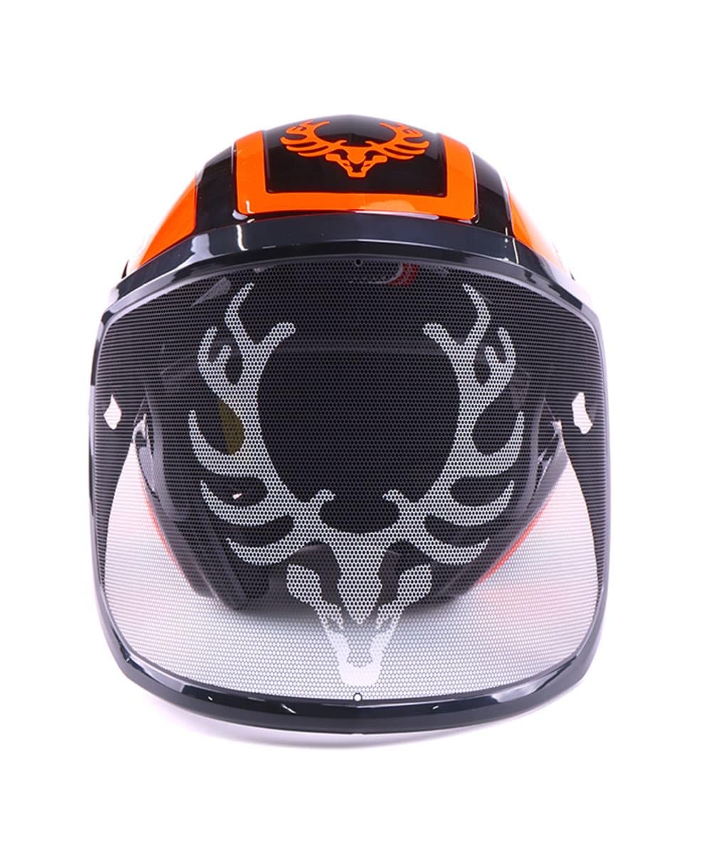 Protos Forsthelm/Schutzhelm KOX Edition mit Gehörschutz und Visier Integral Forest Schwarz/Neonorange KOX Edition Schwarz/Neonorange mit Ätzmetallvisier F39