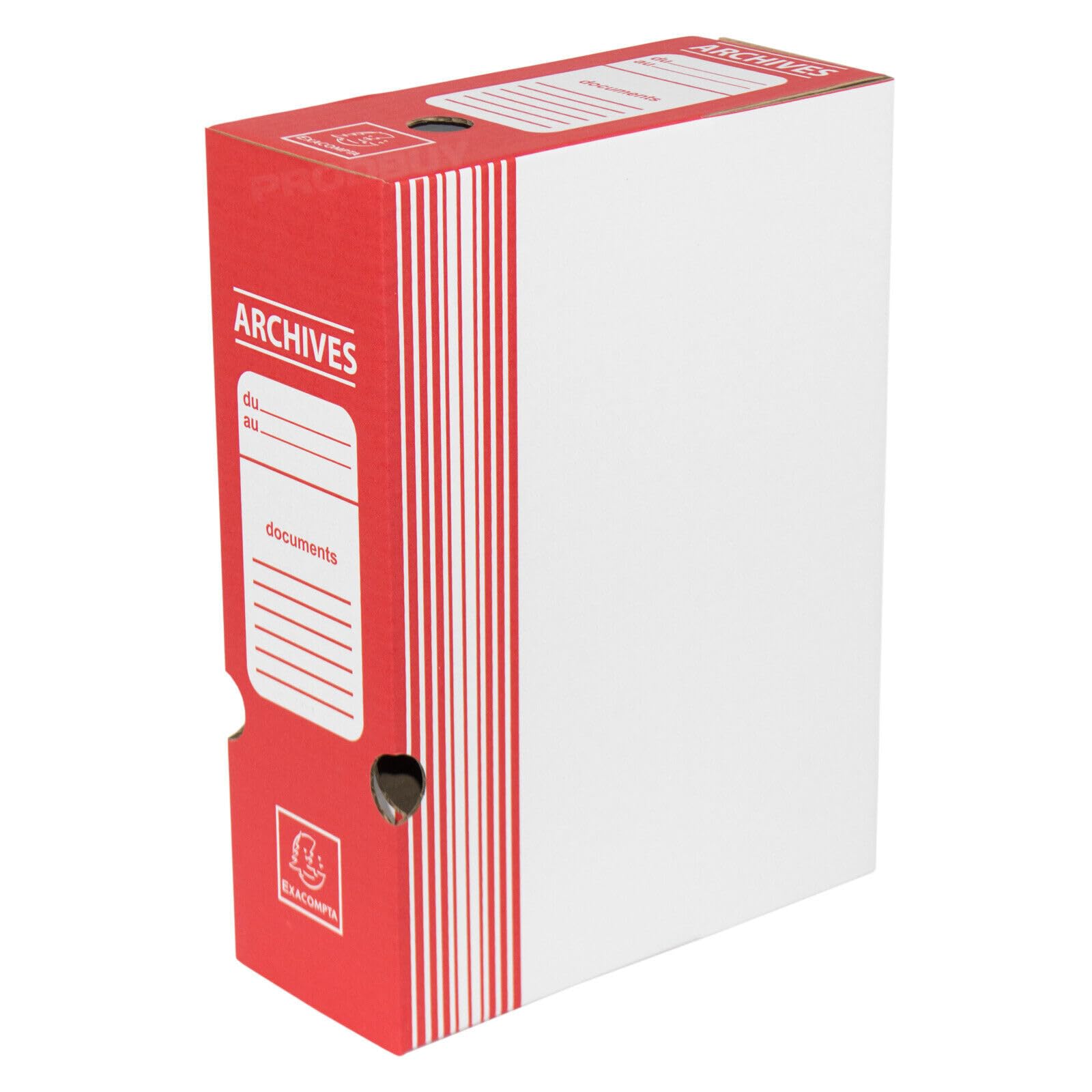 Darthome Large A4 Transfer Storage File Boxes Paper Paperwork Archive Folders Box Files (Red, 3)