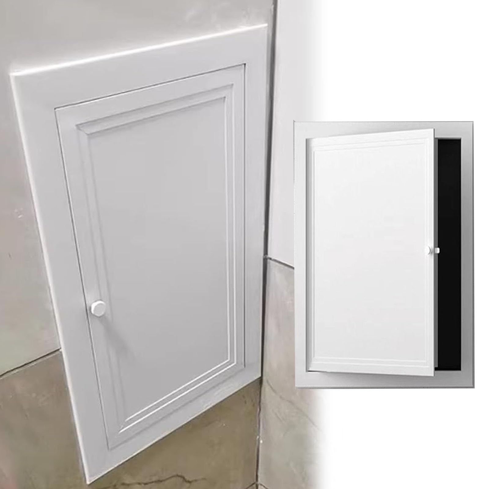 WDJBPSH Trampilla Pladur Puerta de Acceso Metálica Impermeable para Ducha Baño, Trampa al RAS para Tabiquería Seca con Cierre Giratorio(12x20in/300x500mm)