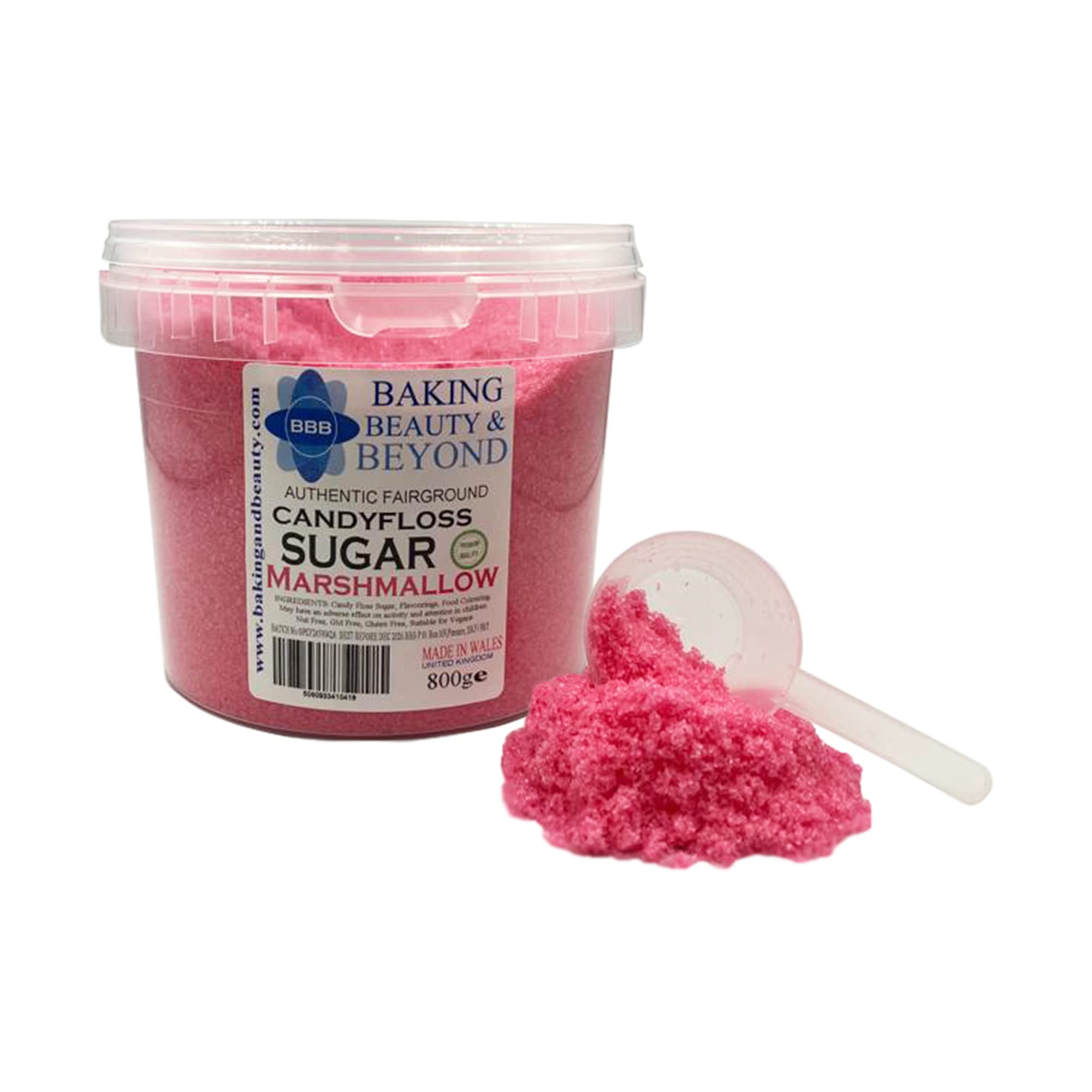 Baking Beauty and Beyond Premium Candy Floss Sugar 800g - Marshmallow Flavour — image 1