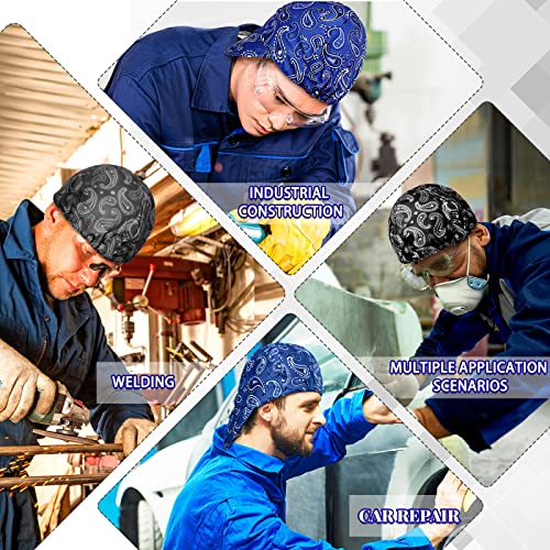4 Pcs Welding Caps Welding Hats For Men Women Welder's Cap Flame Resistant Welding Helmet Liners Welding Accessories (Basic Paisley) #TOP5