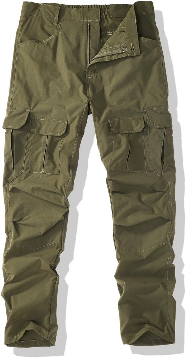 ADHOWBEW Mens Cargo Pants Casual Baggy Hiking Workout Tactical Work Lightweight Relaxed Fit Casual Joggers