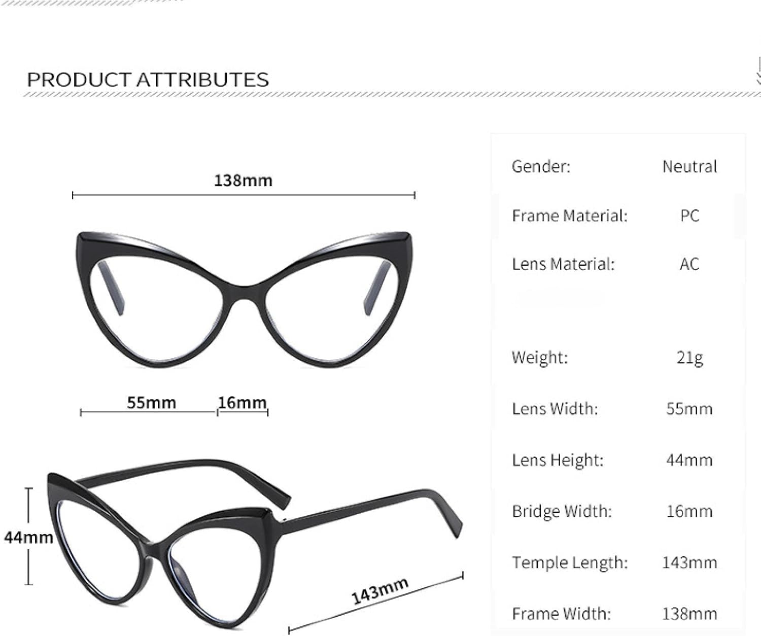 Glasses Frames Women Fashion Anti Blue Light