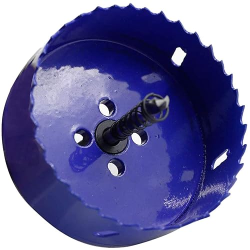 Miniatura 5 de Luomorgo - Sierra perforadora de 3.5 pulgadas90 mm, acero de alta velocidad, profundidad de corte 1 14 pulgadas, adaptador de broca hexagonal, para