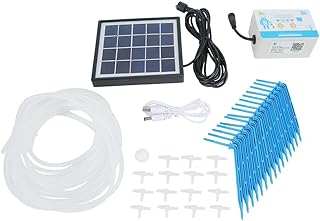 Haofy Dispositivo solar de irrigação de jardim, controladores automáticos de irrigação, conjunto de controlador de irrigação por gotejamento de bomba de água inteligente, sistema de irrigação em vaso com temporizador de água