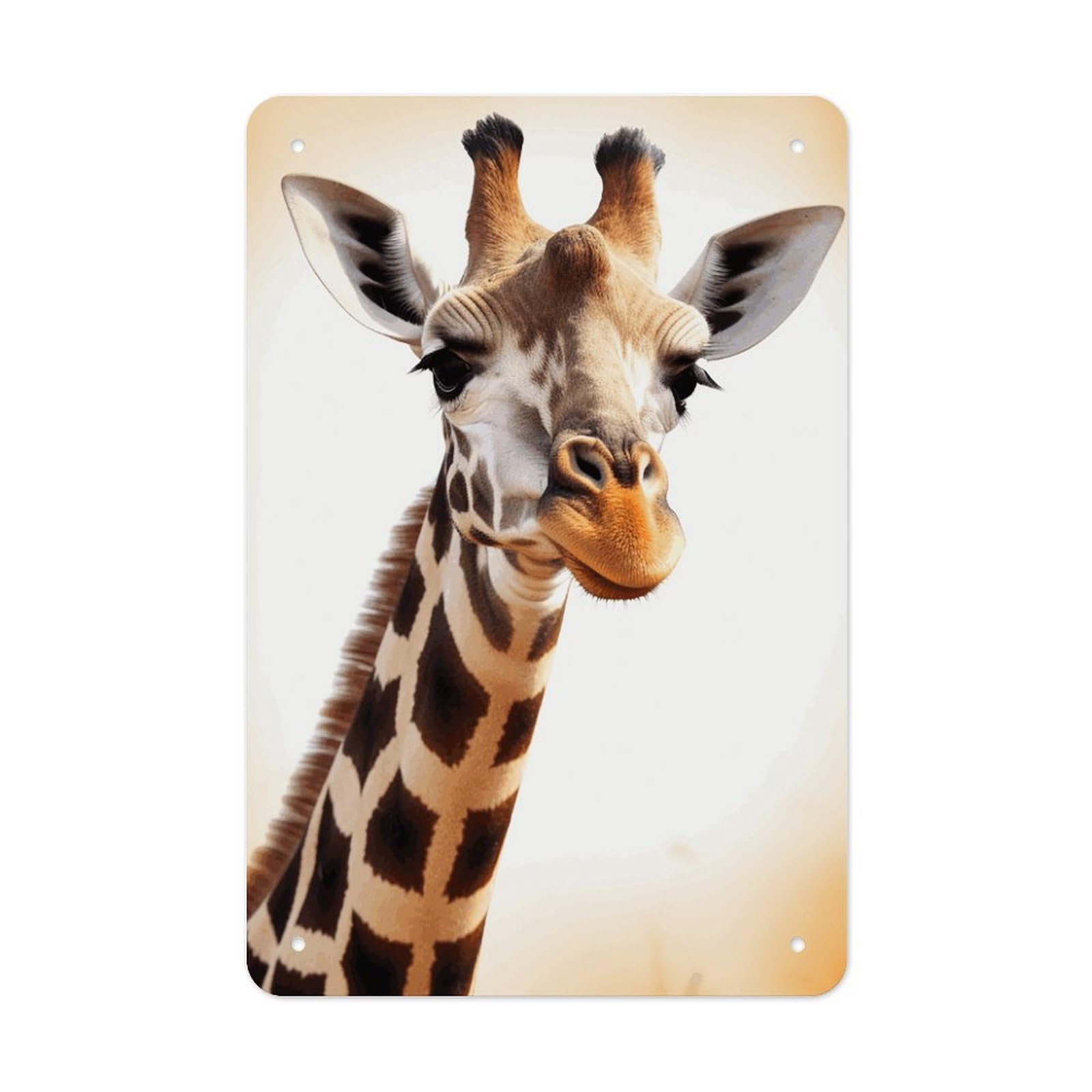 QMNLKH Cute Giraffe Plaques for Wall Decor, Personalized Metal Tin Sign for Home, Multifunctional Poster for Office, Fashion Painting for Hallway, Wall Art Pictures, 7.9x11.8Inch
