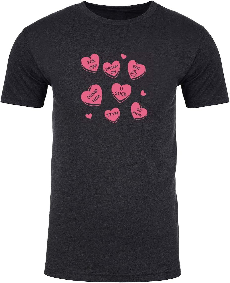 Funny Anti-Valentine's Candy Hearts Shirts, Valentine Tees, Funny Men's Shirts!