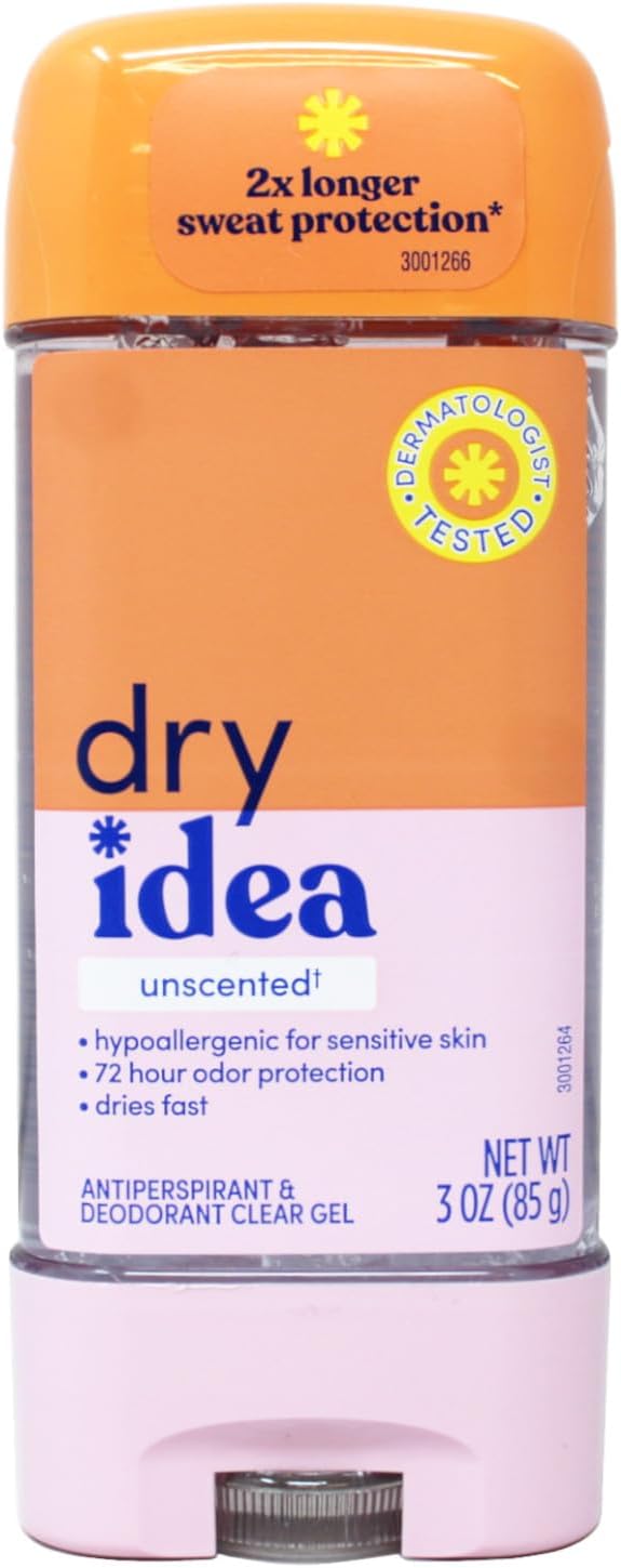 Dial Dry Idea Anti-Perspirant and Deodorant, Unscented, Hypo-Allergenic, 3 oz, Clear