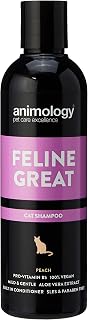 Animology Feline Great Cat Shampoo â€“ For Clean and Healthy Coat â€“Cat Shampoo with Peach Fragrance â€“ Skin-Friendly, Innovative Formula â€“ Mild and Gentle Cat Grooming Shampoo, 250 ml (Pack of 1)