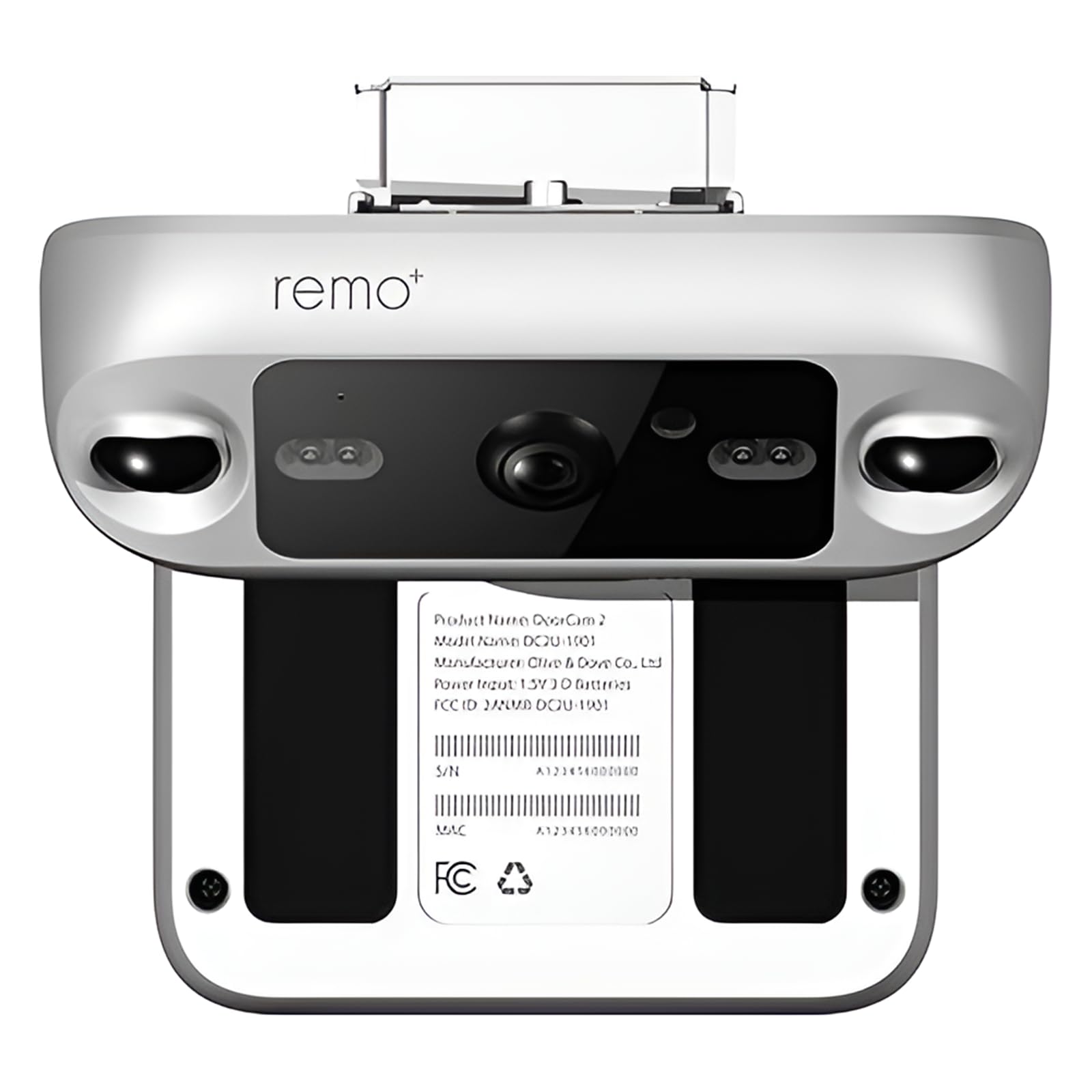 Remo+ Doorcam 2 Wireless Over-The-Door Smart Security Camera with 1080p HD Video, Motion Sensor, 2-Way Talk, Alexa Compatibility & Free Cloud Storage - White