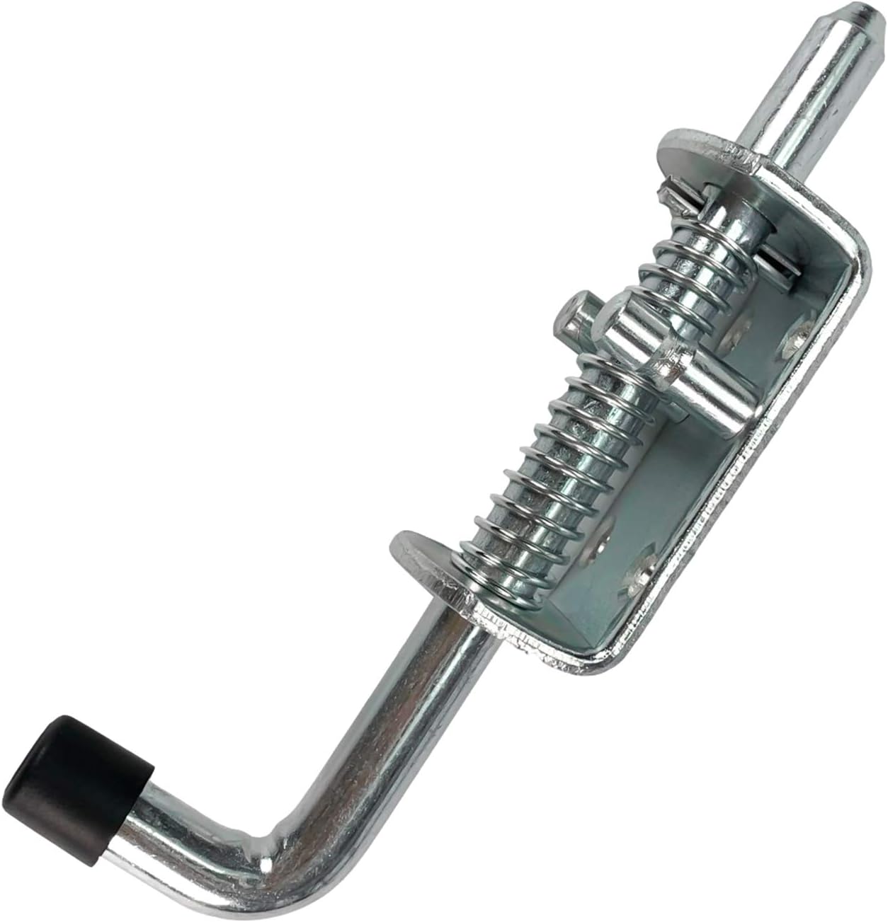 Steel Spring Loaded Latch Pin Assembly 6.5 Inch with 2-Set Spring Latches - Heavy-Duty Plated for Multi-Purpose Trailer Gates, Barn Doors & Heavy Tailgates (Screws Not Included)