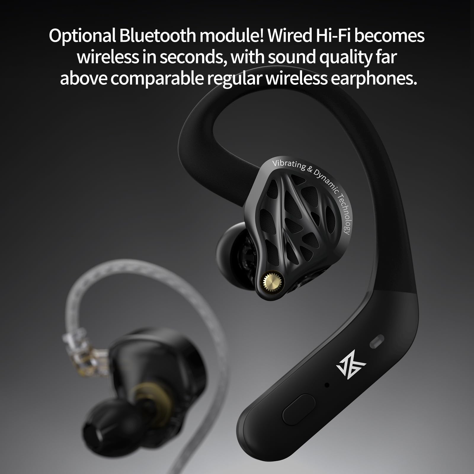 KZA COUSTICS KZ Vibe X - Auricolari in-ear con bassi profondi, HiFi IEM, Dual Dynamic Driver, monitor in-ear con doppio microfono, cuffie da gioco, adatte per musica, giochi e film (microfono da 3,5