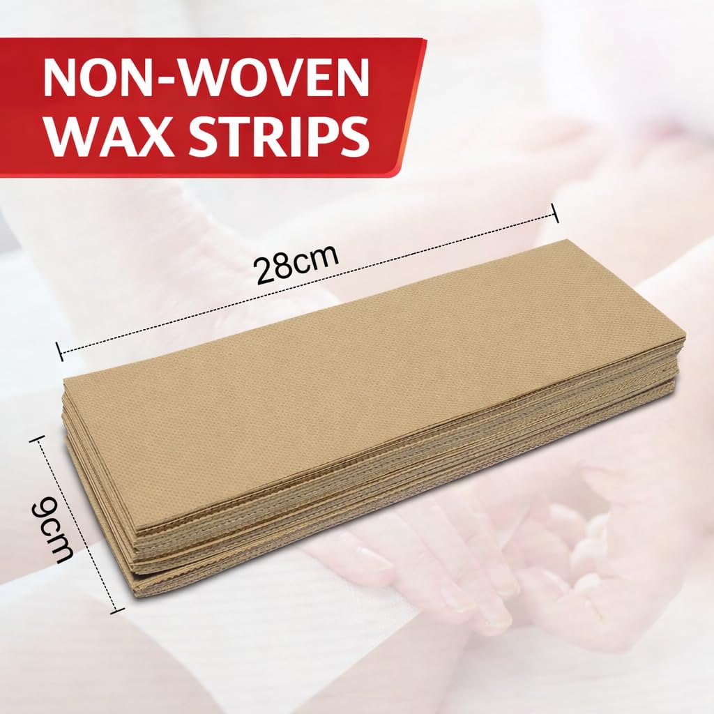 Cartell Non-Woven Wax Strips for Hair Removal, Beige, 28x9 cm, 80 Pieces, Pack of 2, Jewellery Making and Craft Works (Brown) 2