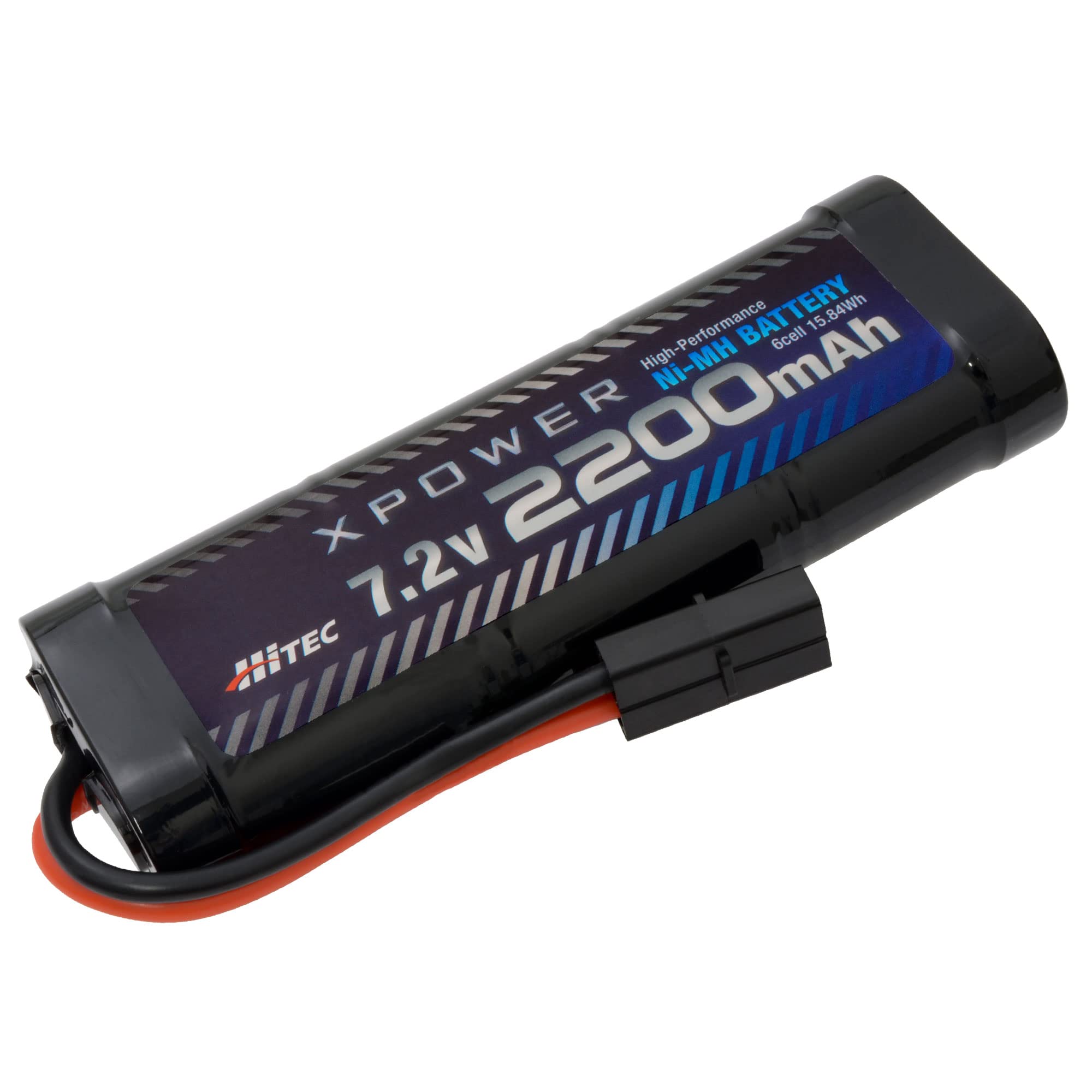 ハイテック エックスパワー XP3600-NT-B Ni-MH 7.2V 3600mAh バッテリー ニッケル水素 タミヤタイプコネクター 6セル ラウンドタイプ 大容量 耐久性 ラジコン RC 電動 ビギナー 初心者 予備 PSE適合 日本正規品 XP3600-NT-B - 3