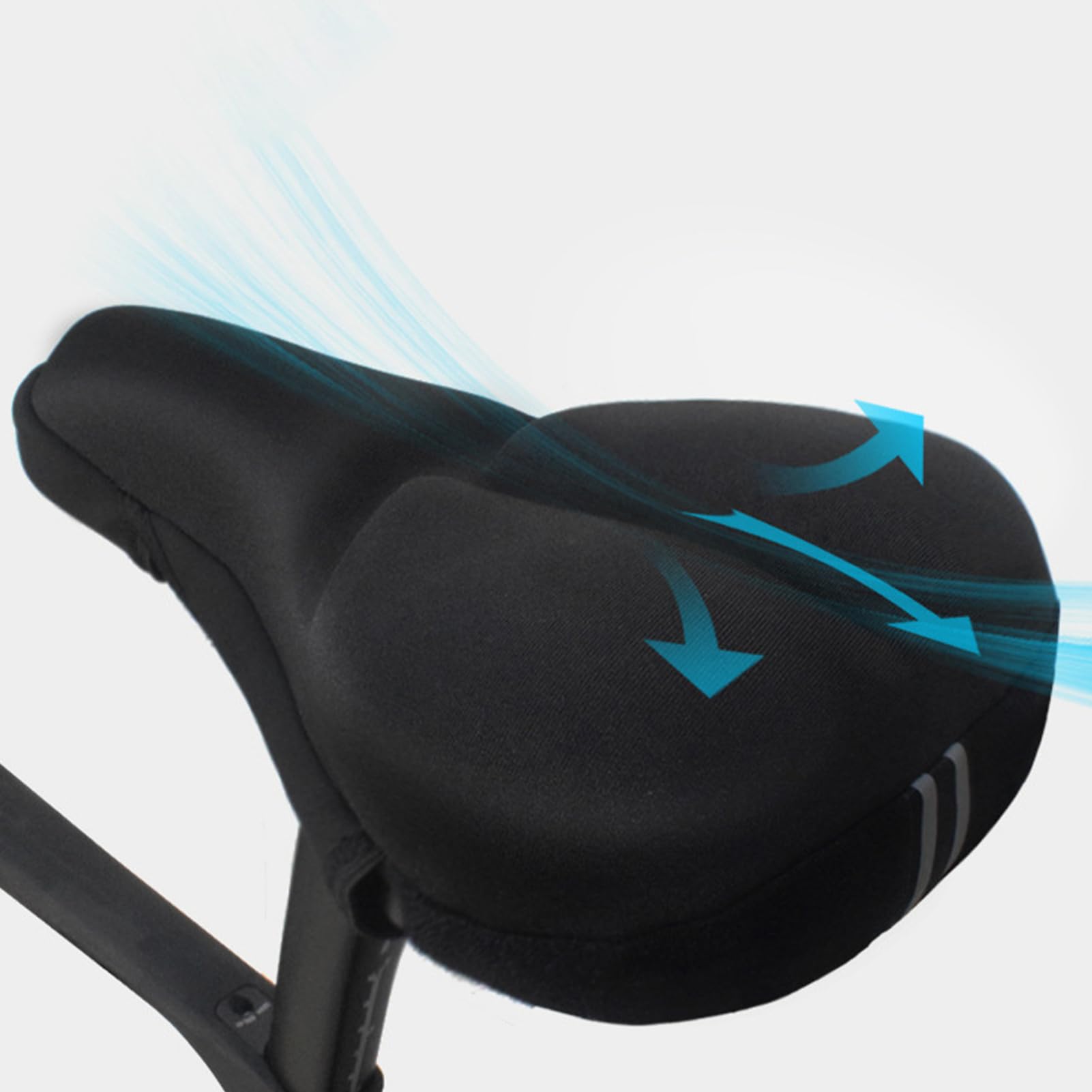 Siège de vélo,black red--Housse De Selle De Vélo Rembourrée En Gel 3d