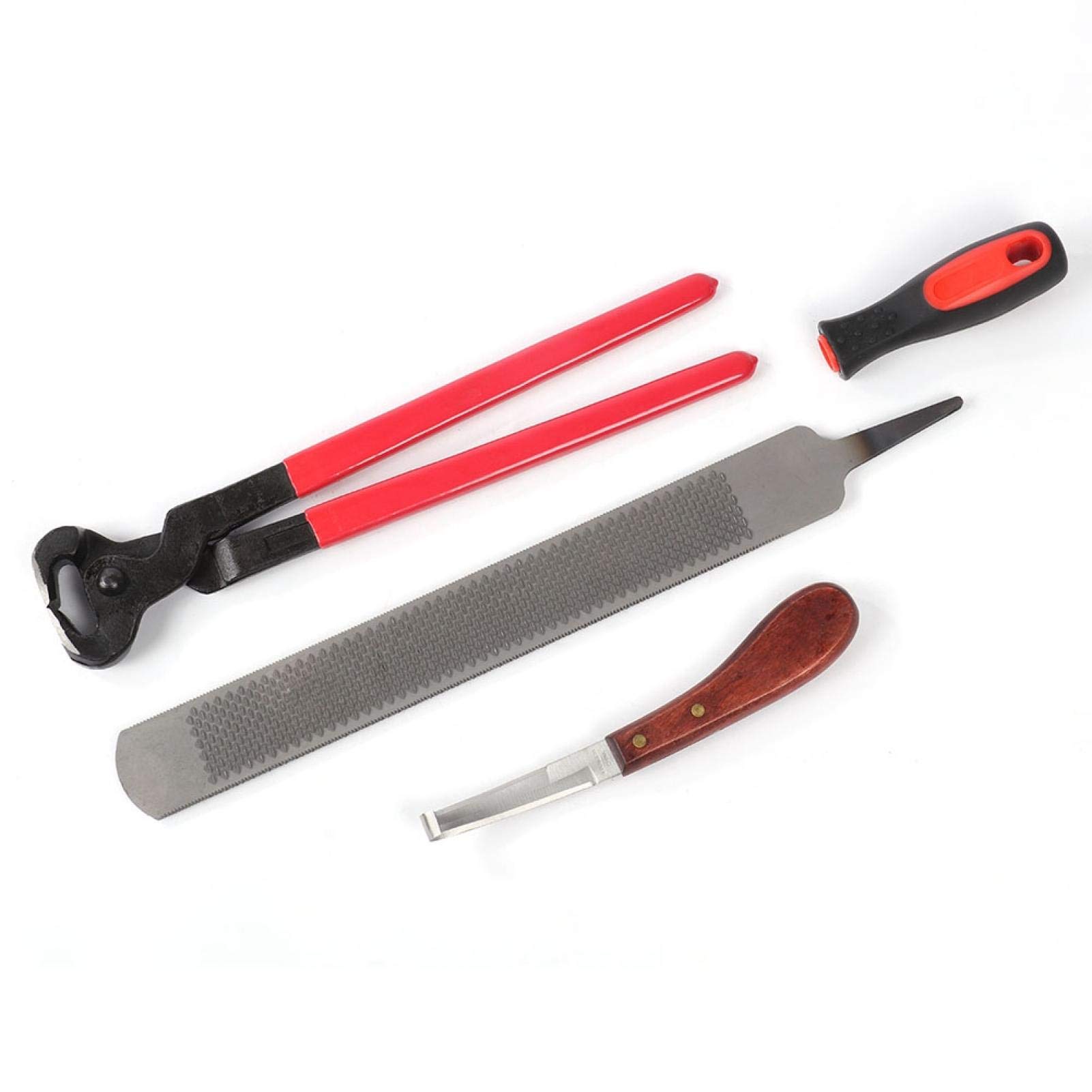 Kadimendium Herramientas de herrador Herramientas Profesionales de Corte de Cascos de Caballos de Metal adecuadas para el Corte de Cascos para Caballos/burros Juego de cortadores