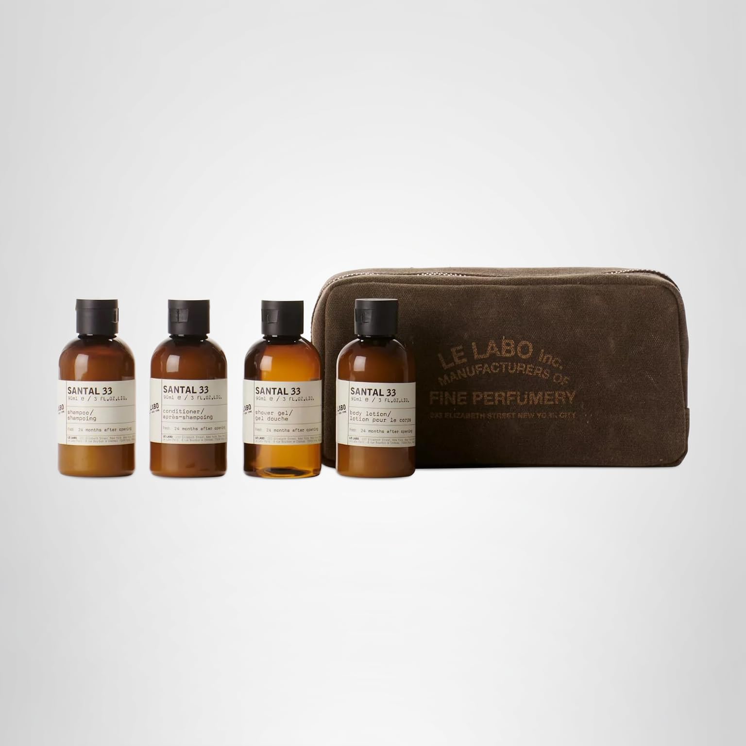 Amazon.com : Le Labo Santal 33 Body & Hair Travel Set 4 x 90ml/3.0