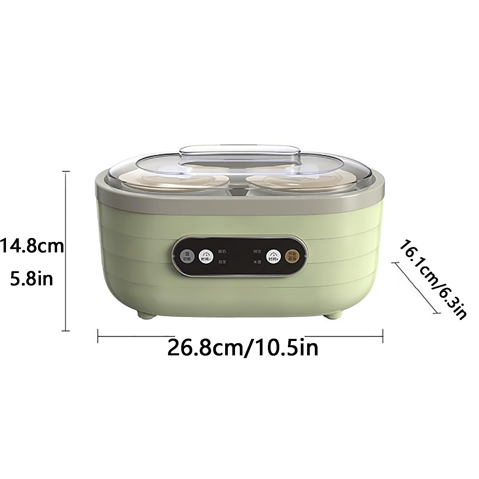 Yaourtière À Probiotiques, Yaourtière Automatique, avec 2 Grands et 6 Petits Pots, Facile À Utiliser, Idéale pour Un Usage Domestique