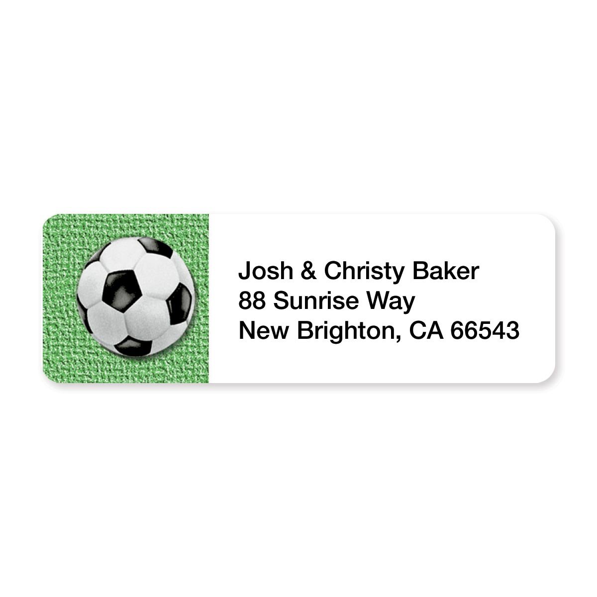 Soccer Ball Sports Set of 215 Sheeted Address Labels