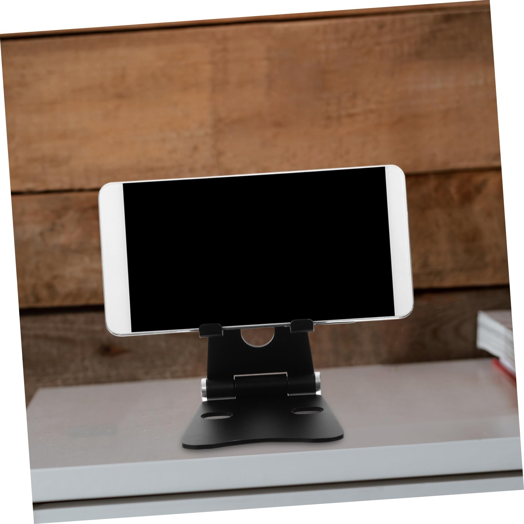 Didiseaon 2piezas Soporte De Escritorio Ajustable para Móvil y Tablet De Aleación De Base Antideslizante Compatible con y Smartphones Color Negro para Videos y