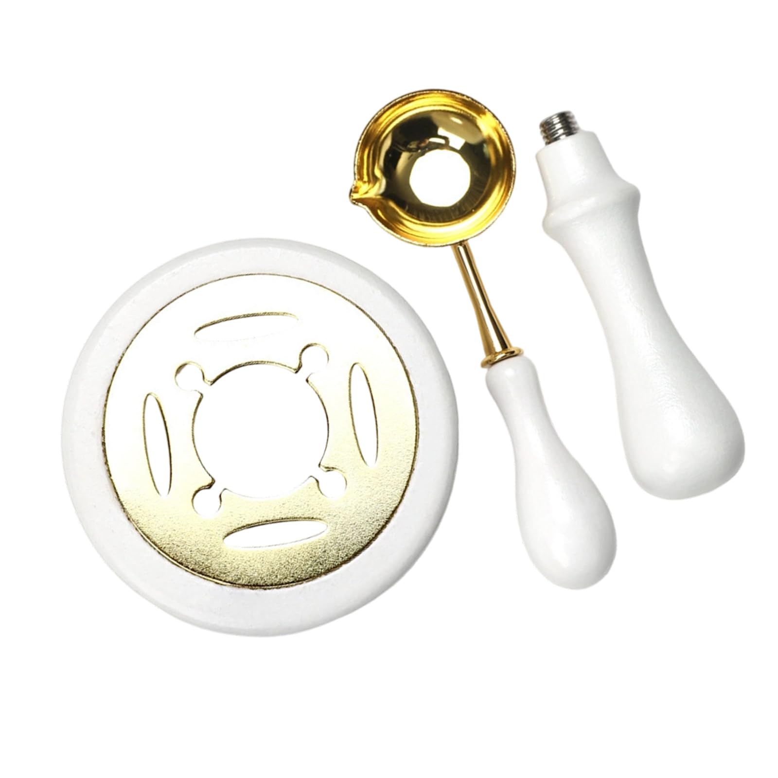 Jazuaiao Sealing Melting Set with Wood Spoon and Handle for Craft Enthusiasts Artistic Projects Melting Set