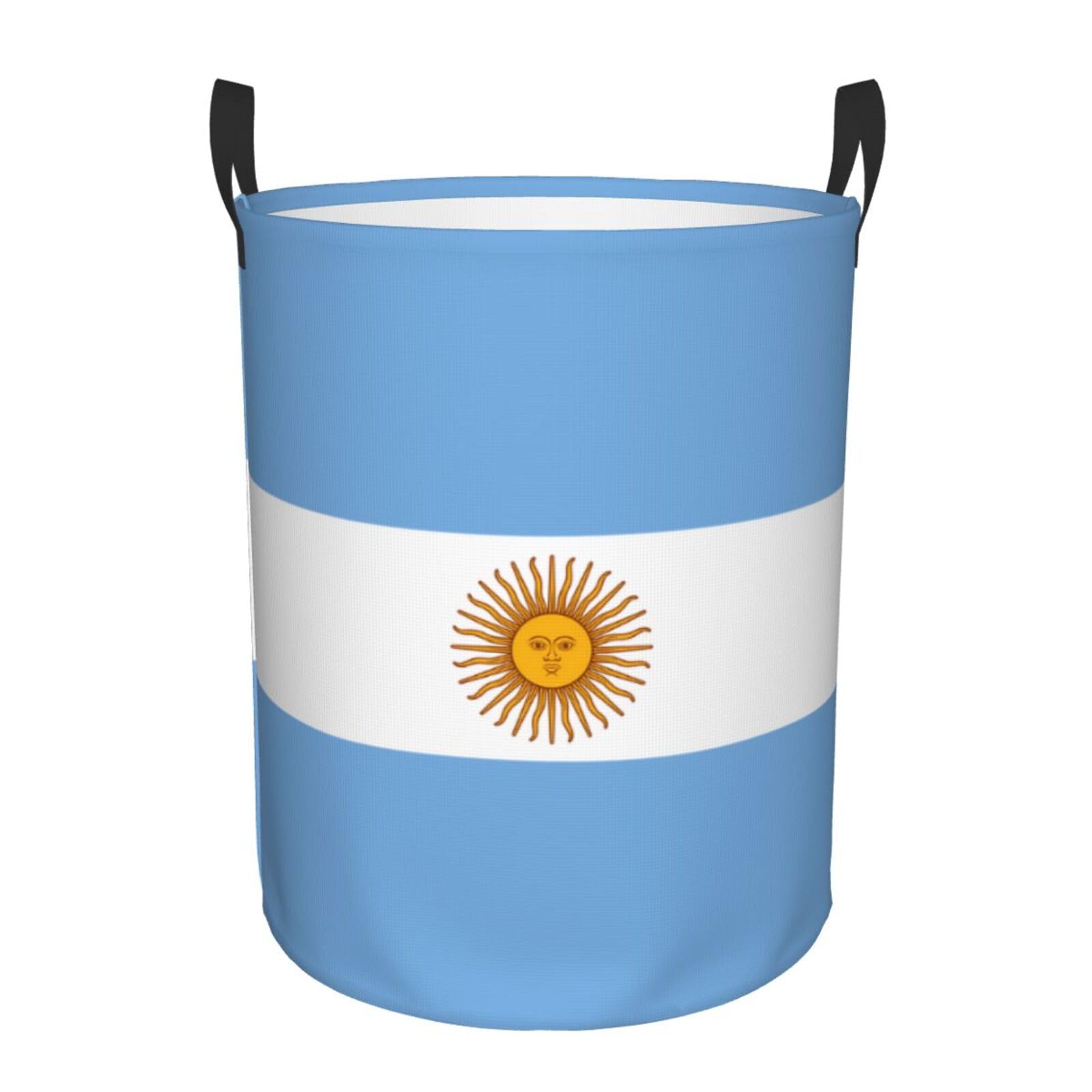 S Collapsible Argentine flag Print Circular Hamper Round