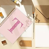 Vista 37 de Bnwepo Initial Leopard Letter T Notebook Journal, Preppy Bow Monogrammed Monogram Gifts for Women, Monogram Notebook Journal, Personalized Notebook