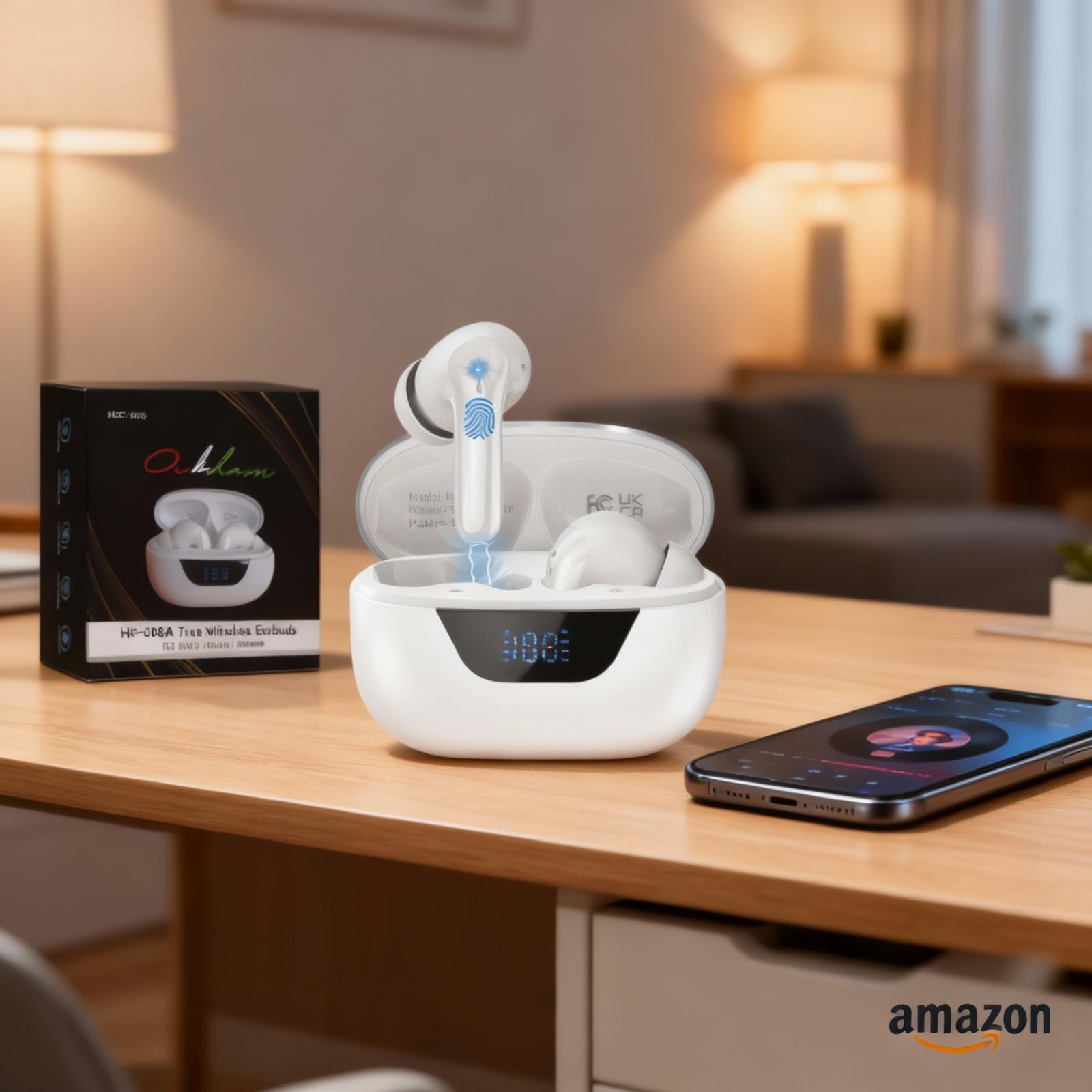 cuffie cancellazione rumore Oukdam-HE-008A- Cuffie htc-suono molto forte con una batteria potente- con la tecologia moderna 2025 funziona -cuffiette bluetooth i-tutti i dispositivi elettronici