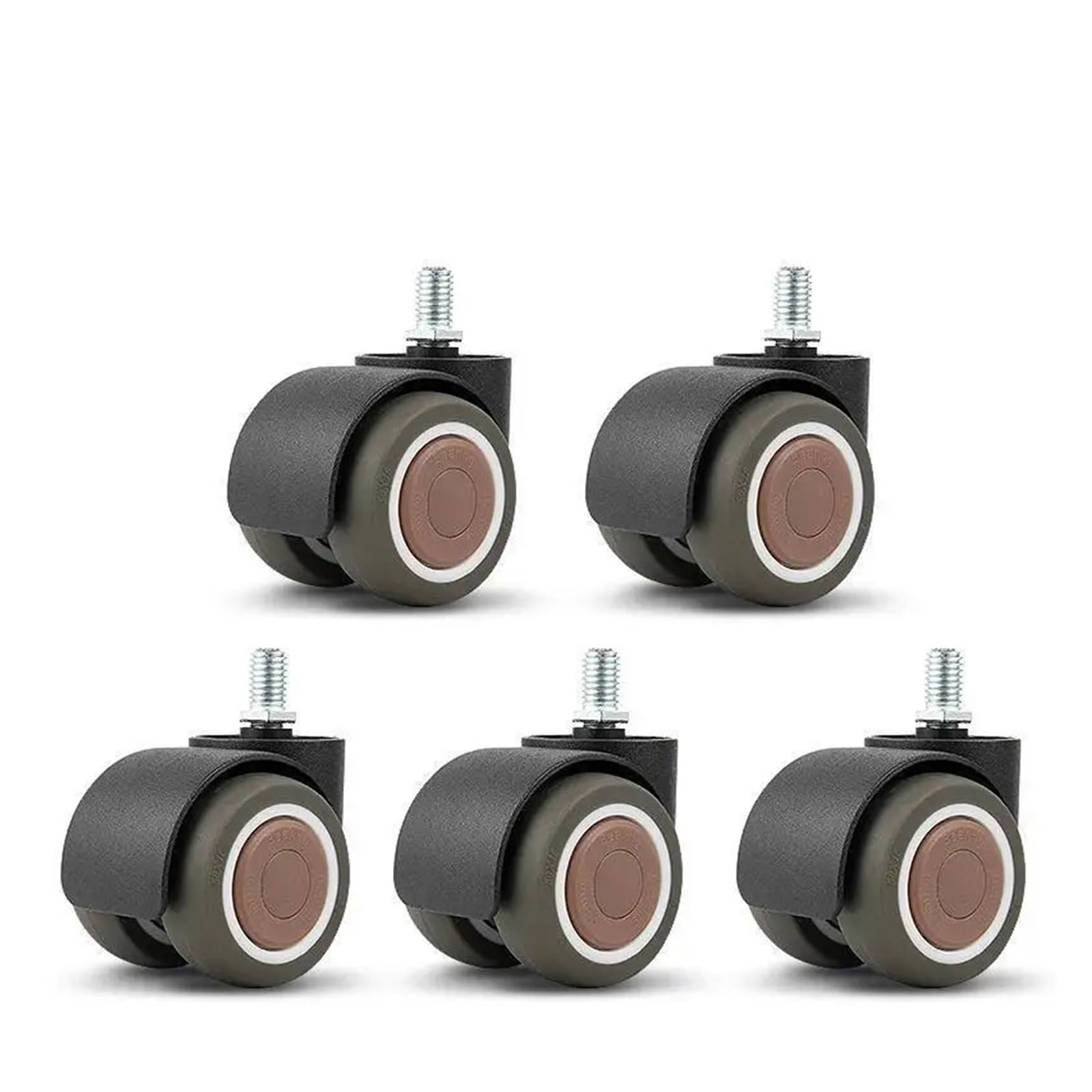 5-pak do biurowego krzesła obrotowego 2-calowe kółka obrotowe do wózka komputerowego do wózków inwalidzkich do akcesoriów do koła pasowego (10x15mm)