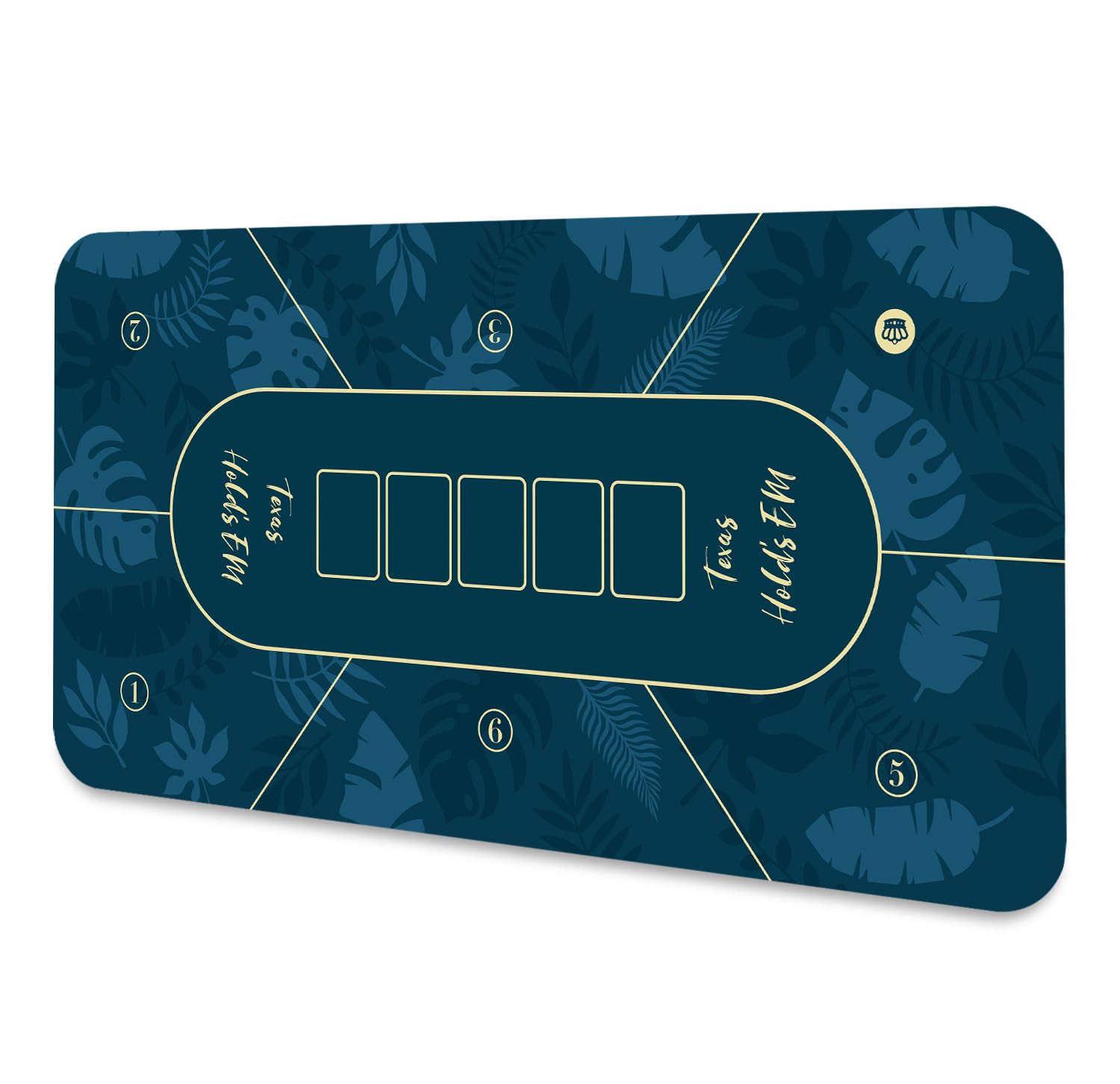 LaiEr Poker Matte Große Größe - Texas Hold'em Gummimatte Topper für Tische - Faltbarer Tragbarer Tisch Blackjack Top Layout - Mehrere Größenauswahl (120 * 60 * 0.2cm, Blau)