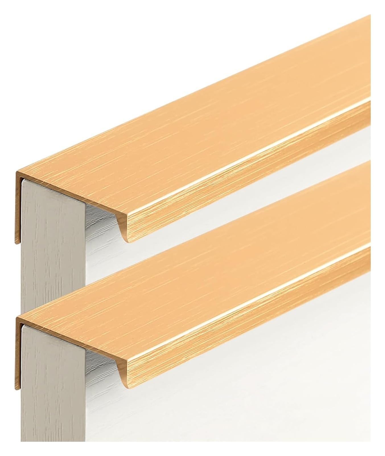 EVWGNPQRV Concealed Drawer Handles, Concealed Drawer Handles, Aluminum Kitchen Cupboard Pull, Brushed D, 80-1200mm(Length 400Mm)