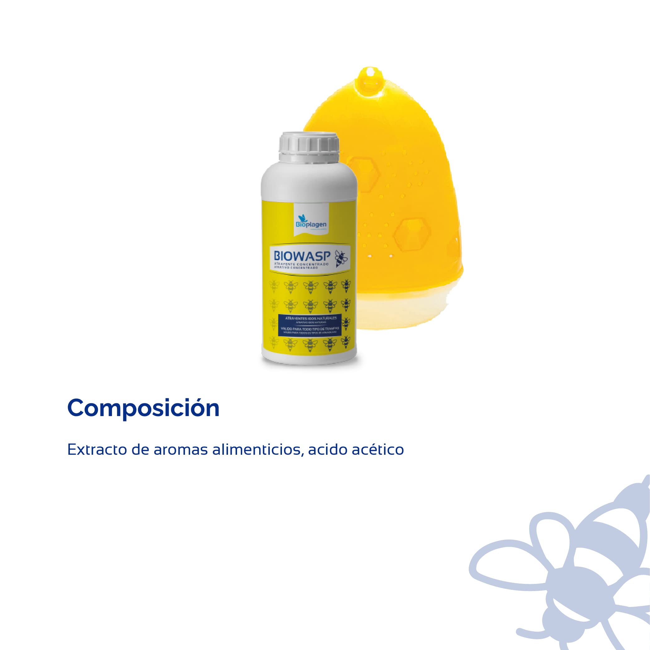 Bioplagen Wasptrap Trampa Avispas + Biowasp Atrayente concentrado listo para usar 500 ml