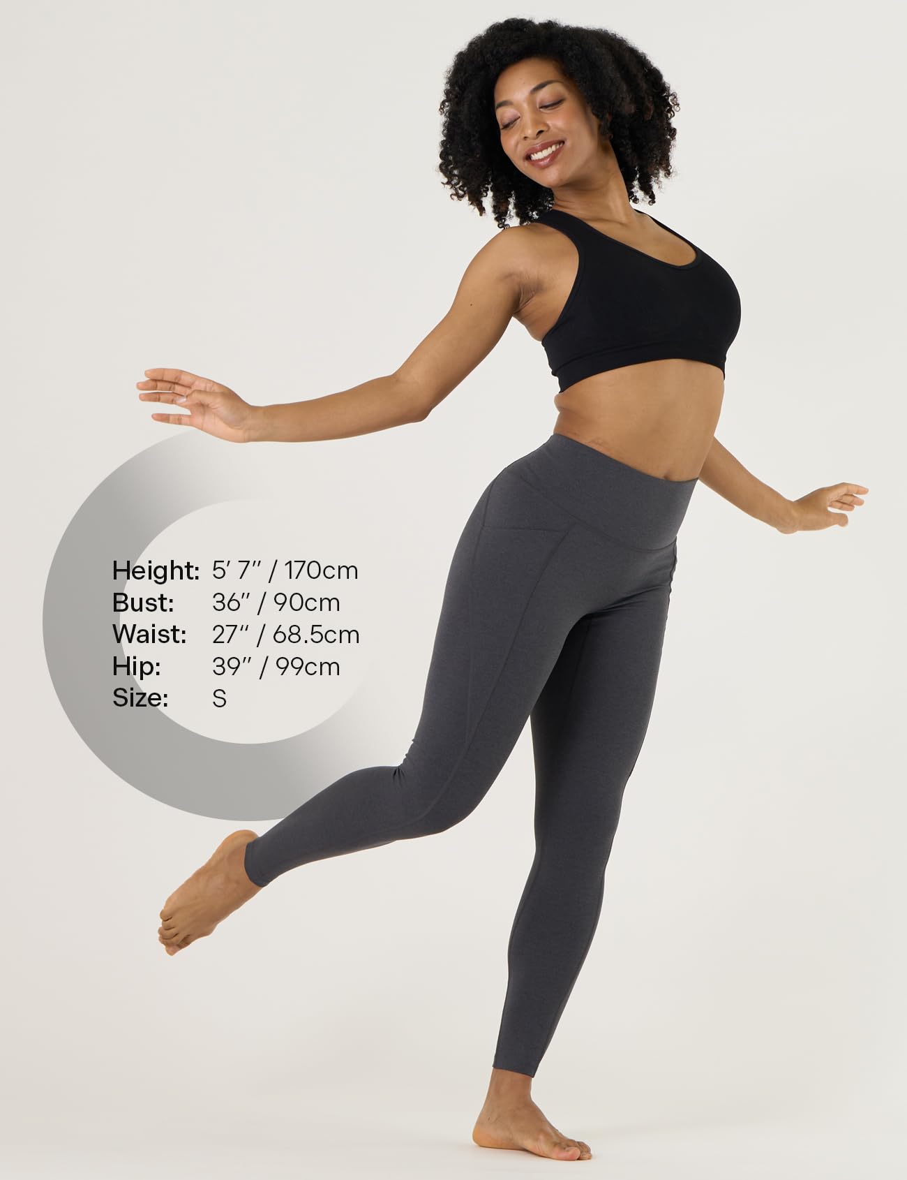 LAPASA Leggings Sportivi Yoga Donna L0A1/B1 - Pantaloni Lunghi Estivi Elasticizzati Tasche Laterali Opachi Vita Alta Push Up Contenitivi Aderenti Modellanti Snellenti Palestra Fitness Running Zumba