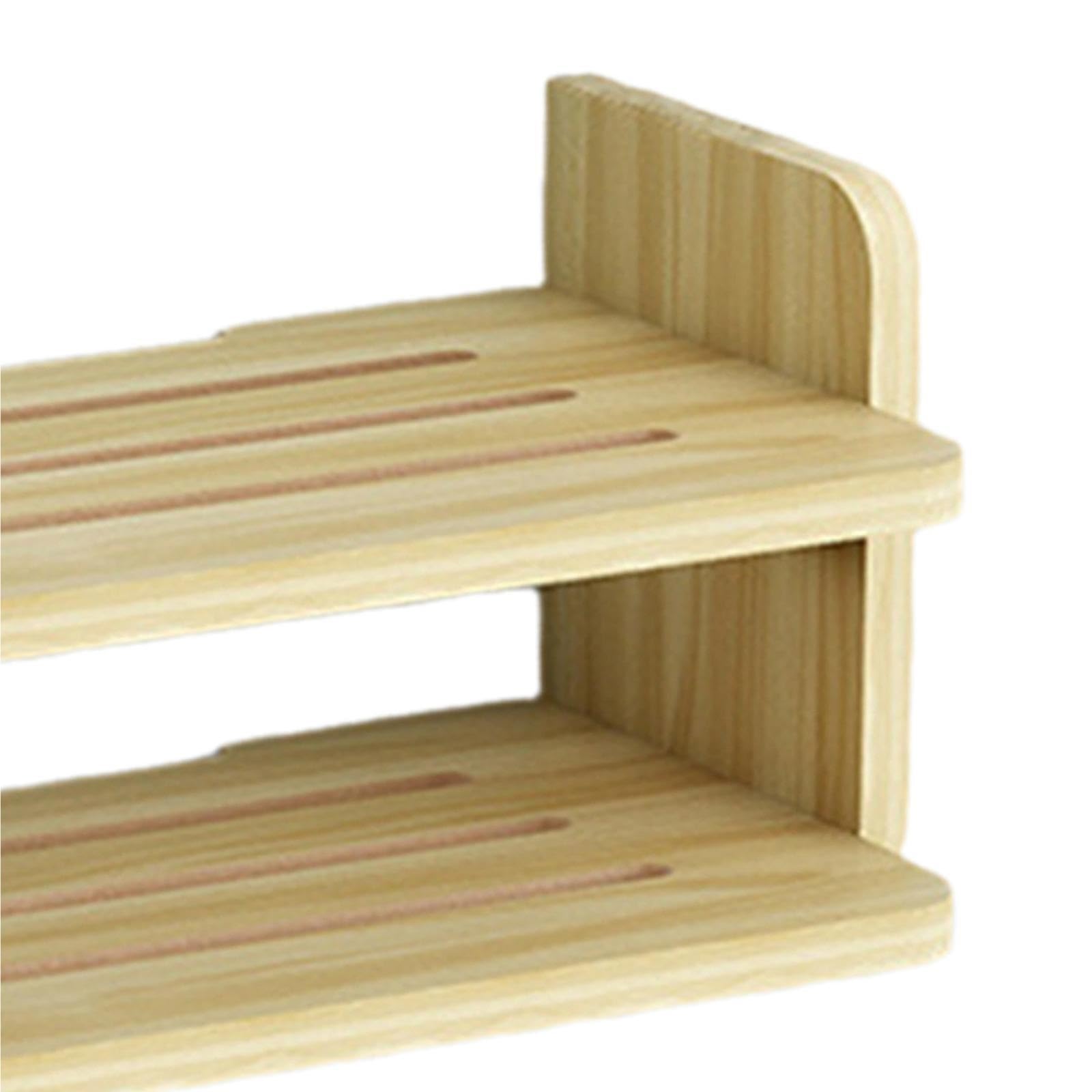 Wandmontiertes Bücherregal Bücher Regal Wand Halterung Zubehör Hängende Küche Schwimmende Regal Lagerung for Hause Spiele Konsolen Büro Badezimmer Für Schlafzimmer, Büro(Wood Color)