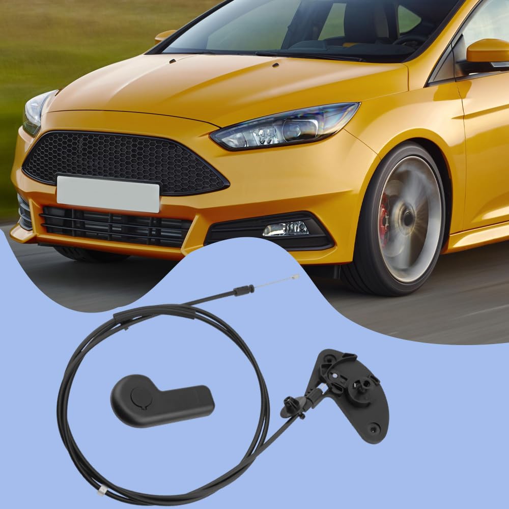 Cavo di rilascio del cofano motore Kacepar con maniglia, compatibile con Ford Focus C-Max 2013-2018, in metallo e plastica CV6Z-16916-A CV6Z16916A
