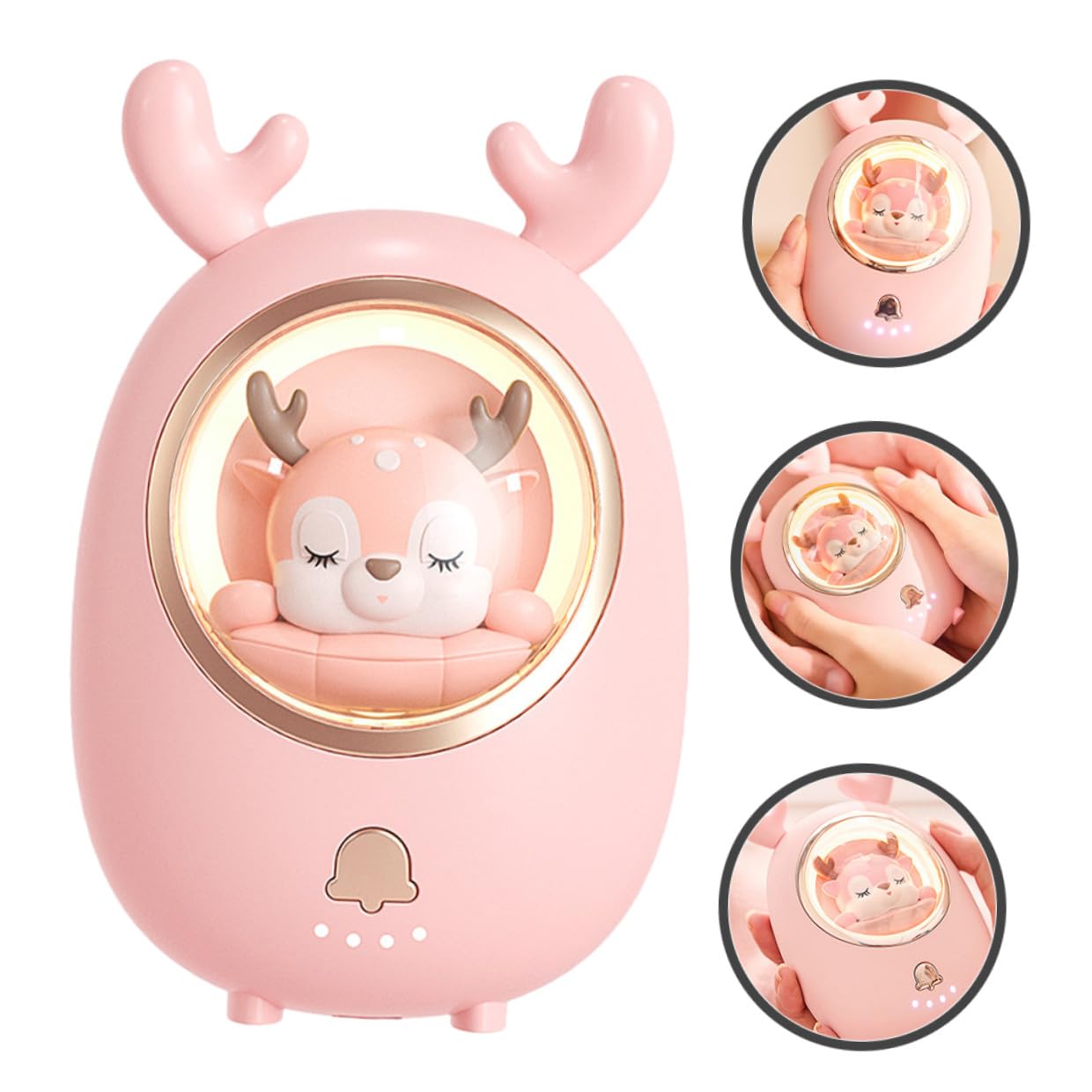 Toyvian Chauffe-Mains Rechargeable USB Portable Motif Animaux Dessin Animé, Mini Chauffe-Mains Électrique, Protection Surchauffe, Léger et Compact, pour Camping et Randonnée, Usage