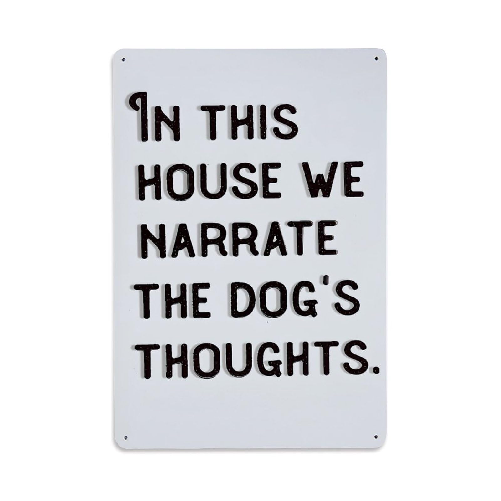 Nestemfo Vintage In This House We Narrate Tin Sign Metal Sign, Living Room,Bar, Home, Bedroom Wall Decor,Retro Metal Poster 8X12 Inches